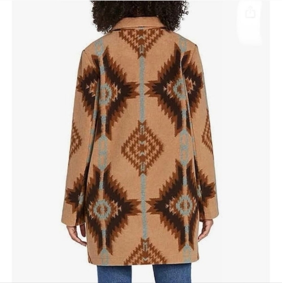 NWOT Pendleton  Tribal  Aztec Print Wool Zip Up coat - Picture 3 of 10